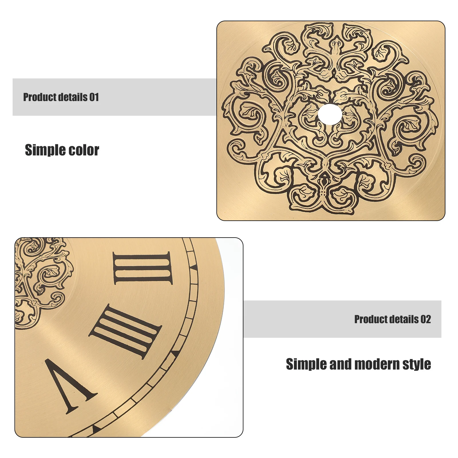 

Aluminum Clock Dial Replacement Sturdy Long Lasting Smooth Edges Perfect for DIY Projects Islamic Decoration for Home