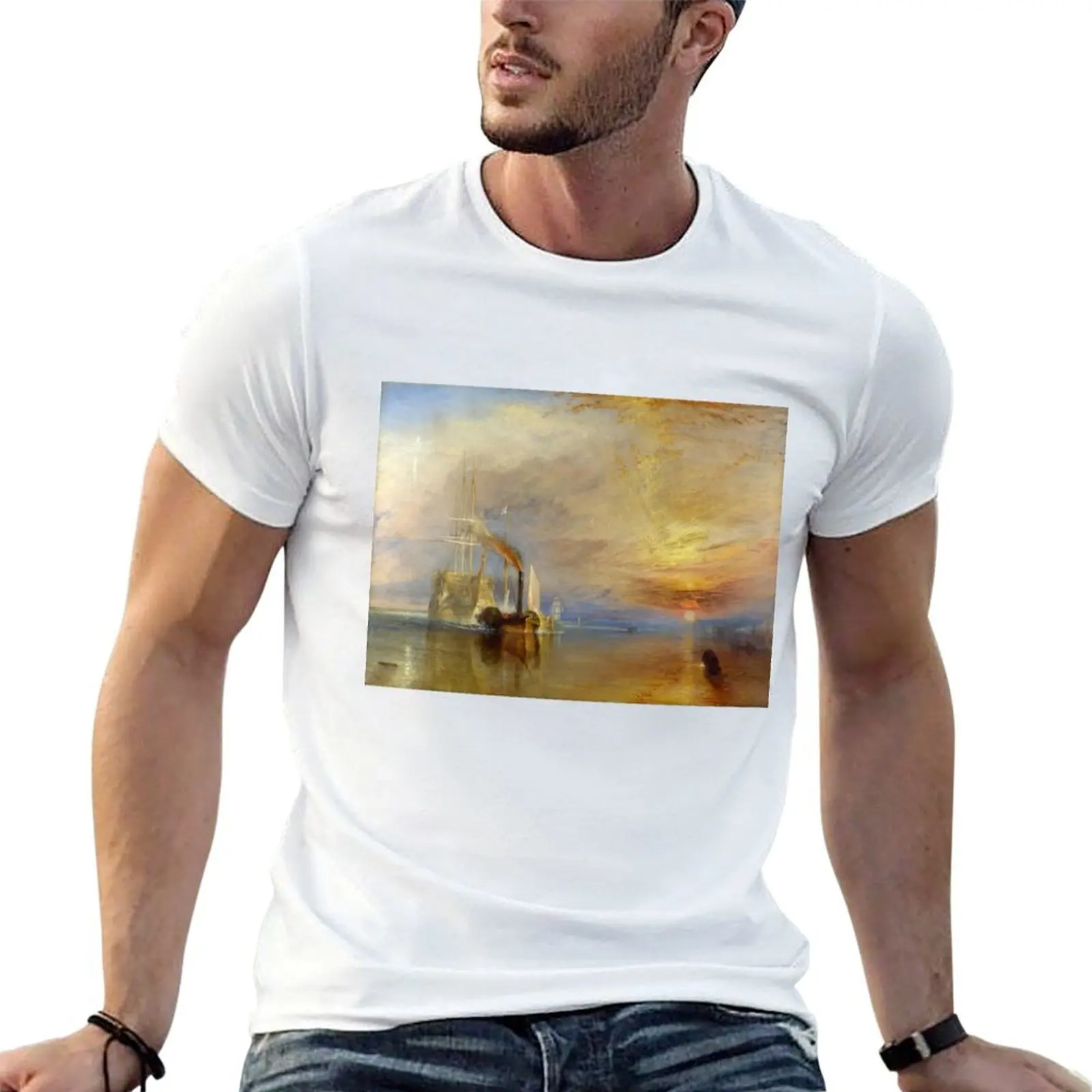 

The Fighting Temeraire by J. M. W. Turner (1838) T-Shirt t shirt man plain t shirt for man 100 percent cotton T-Shirt