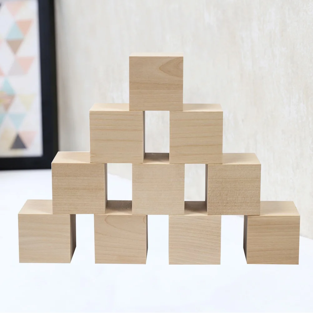 12 Pcs Baby Blocks Childrens Toys Infant Building Children’s Play Wooden Educational