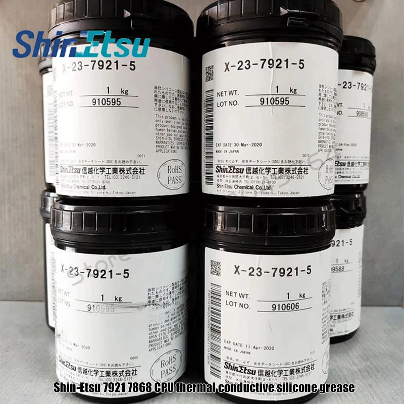 1g 3g 5g 10g Shin-Etsu 7921 7868 Syringe Thermal Conductive Grease Paste Plaster CPU PC Notebook Cooling Original Authentic