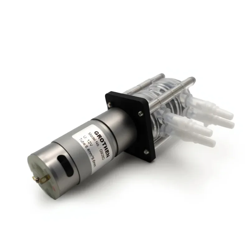 Peristaltic Pump, Water Pump, Dosing Pump, Dual Pump Head, 12V 24V DC, High Flowrate For Aquarium Lab Analytical