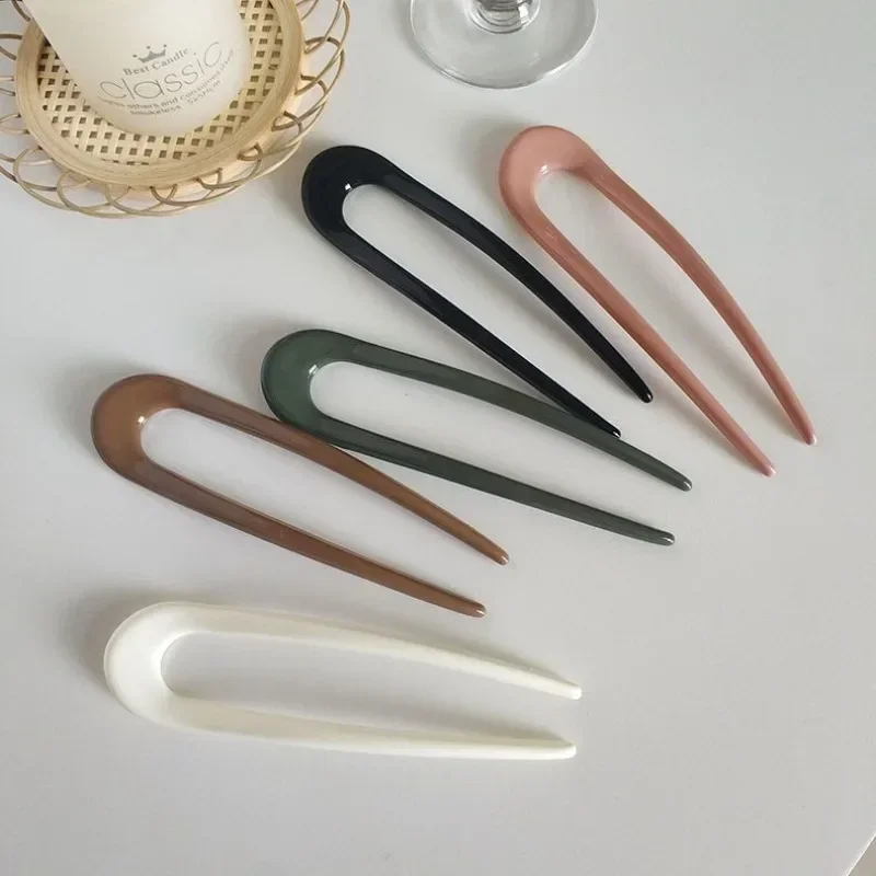 Hair Accessories for Women Girls Hair Clips Pins Minimalist U Shape Hairpins Hair Bun Maker Headwear Accesorios Para El Cabello