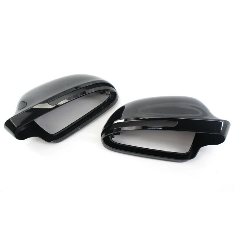 Newcar Black Rearview Side Wing Mirror Cap Housing Casing For  A4 A4L B8 A5 A6 C6 Q3