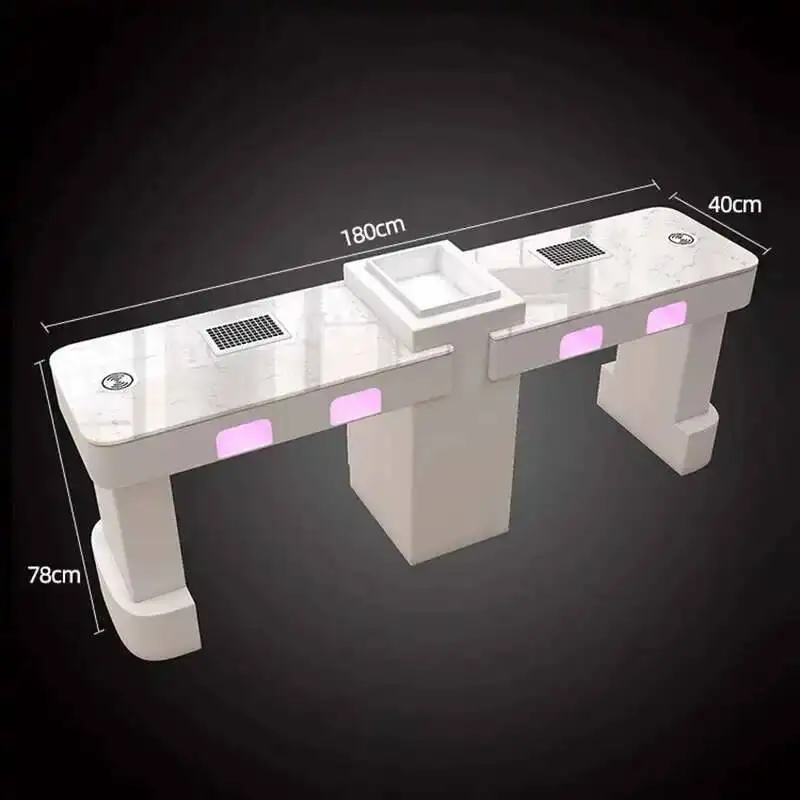 New Model Manicure Marble Table Chair Nail Salon Furniture Designer Mesas UV Lamp Professional Nails Gel Manicure Tafel Funiture