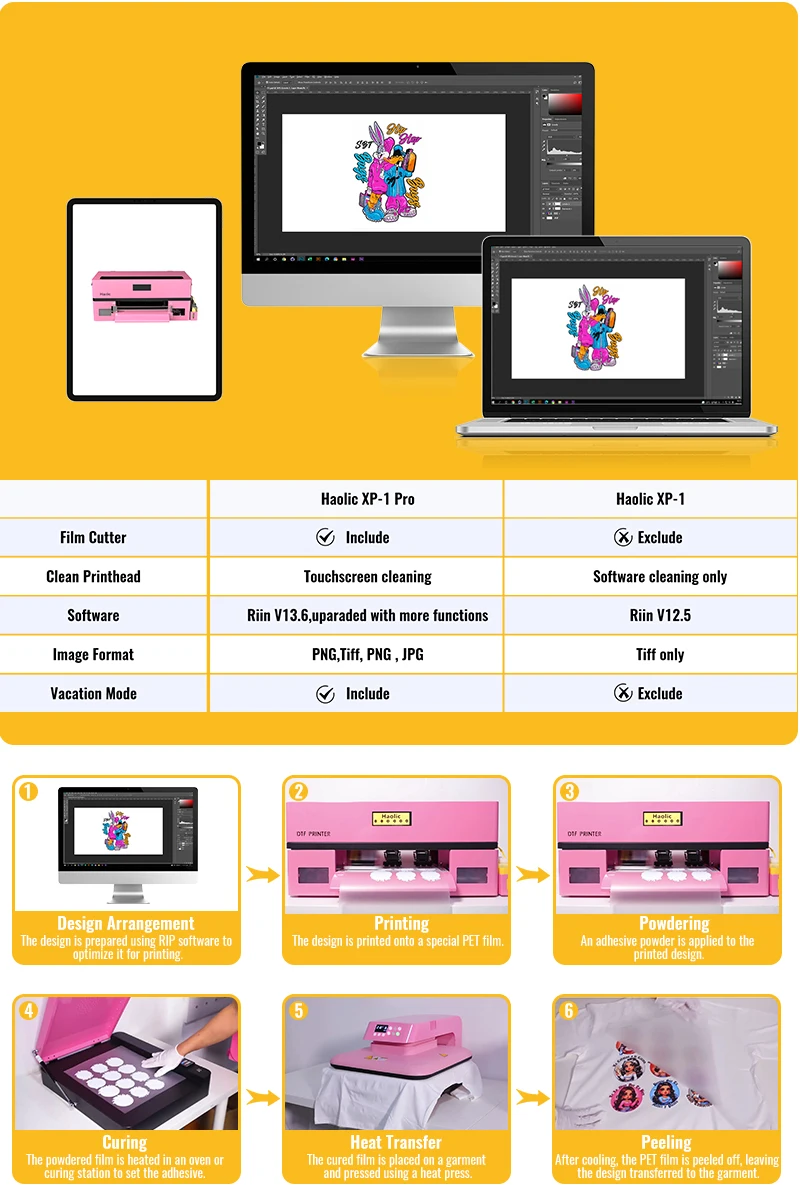 13-Inch 33cm DTF Printer XP600 New Pet Film With Shaker Dryer Oven For Textile Impresora 1-Year Warranty