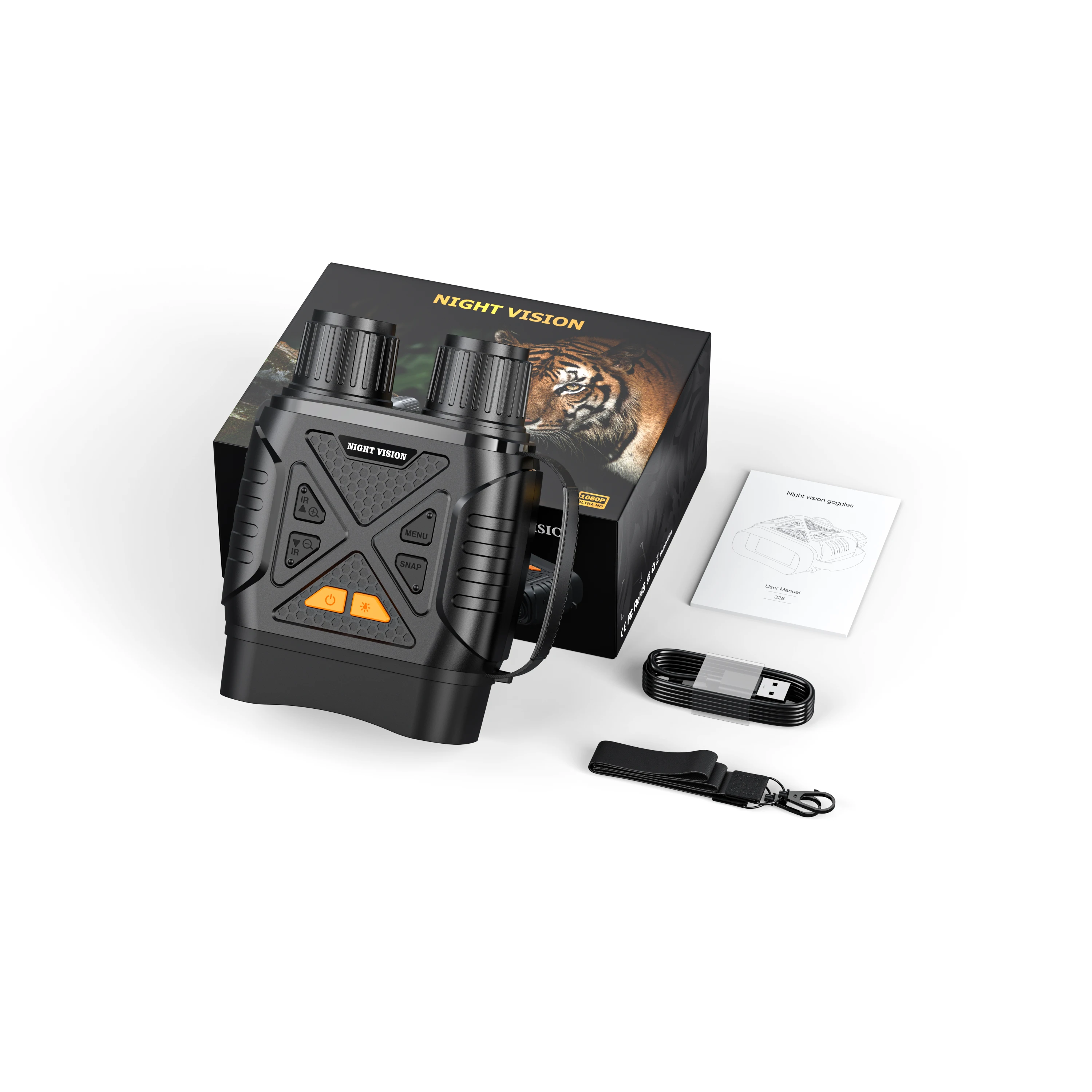 

Яркие очки ночного видения с приводом 2025 года, бинокль ночного видения, очки ночного видения с креплением на голову, комплект бинокля