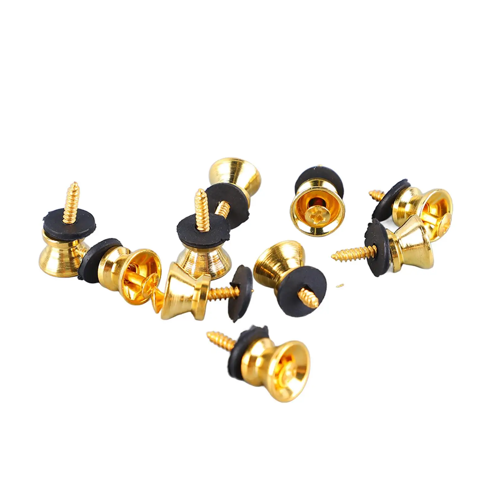 Guitar Strap Buttons Screw End Pins Easy Install Wear Resistant for electric Bass Ukulele Multi Functional