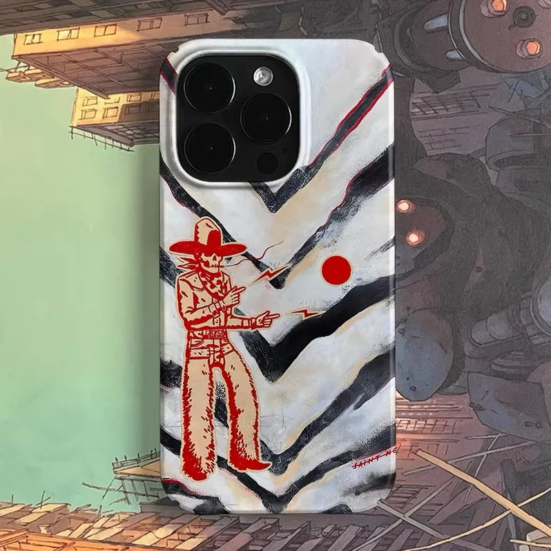 

Ins Cool Skeleton Boy Art Phone Case for IPHONE 17 Air 16E 15 PROMAX 14 Plus 13 12 MINI 11 PRO 16Plus XR XS Acrylic Phone Cover