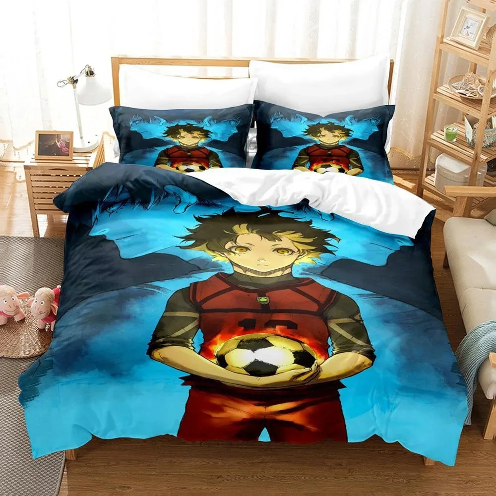 

2024 Bachira Blue Lock Bedding Set Single Twin Full Queen King Size Aldult Boys Bedroom Duvet Covers 3D Anime Bed Sheet Set