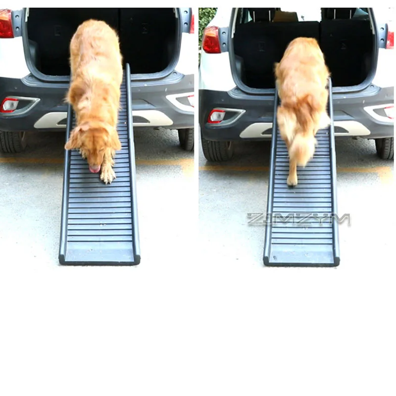Foldable Dog Car Ramp for Large Medium Dogs Anti Slip Wide Pet Ramp Portable SUV Trunk Pet Stairs for Senior Arthritic Dogs
