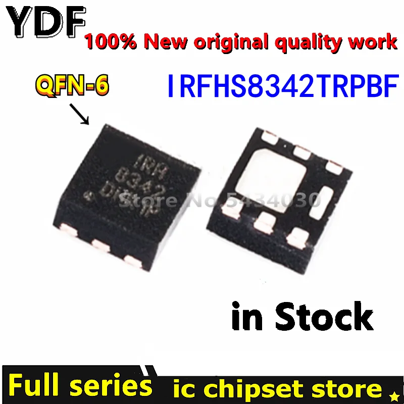 (5-10pcs) 100% New IRFHS8342TRPBF IRFHS8342T IRFHS8342 IRS8342 IRH8342 IRS 8342 QFN-6 IC Chipset