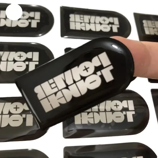 50PCS Customized resin crystal epoxy dome stickers, personalized car labels, strong adhesive packaging labels