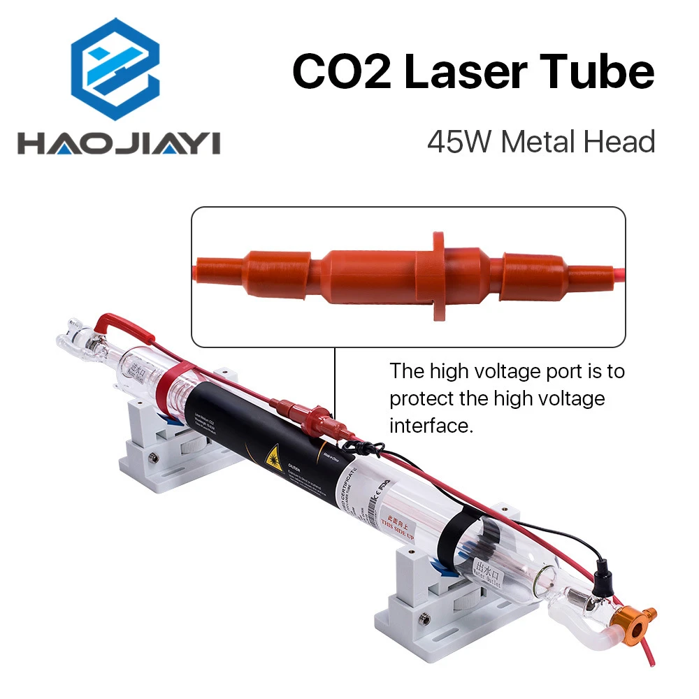 Tubo di vetro da 850MM con testa in metallo Laser Co2 da 45-50W per macchina da taglio per incisione Laser CO2