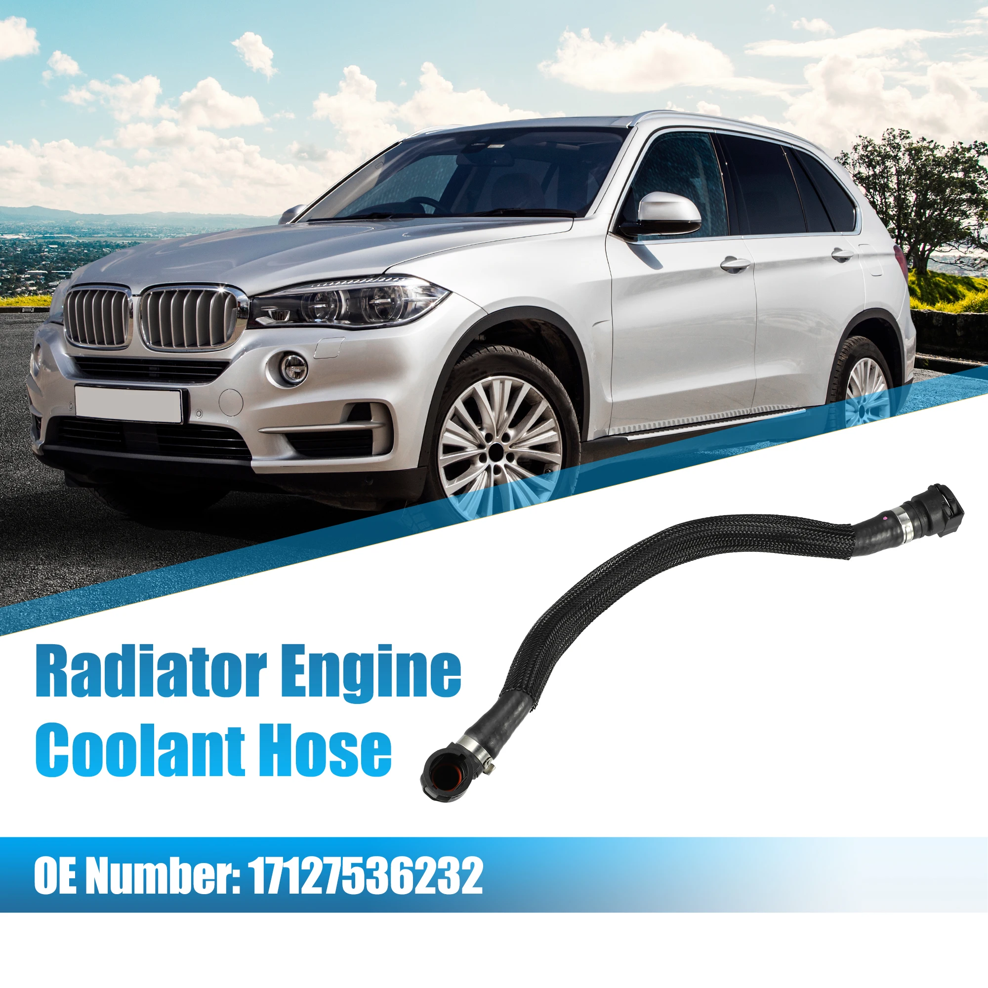 

UXCELL Car Radiator Coolant Hose Reservoir Hose for BMW X5 4.8i 2007 2008 17127536232