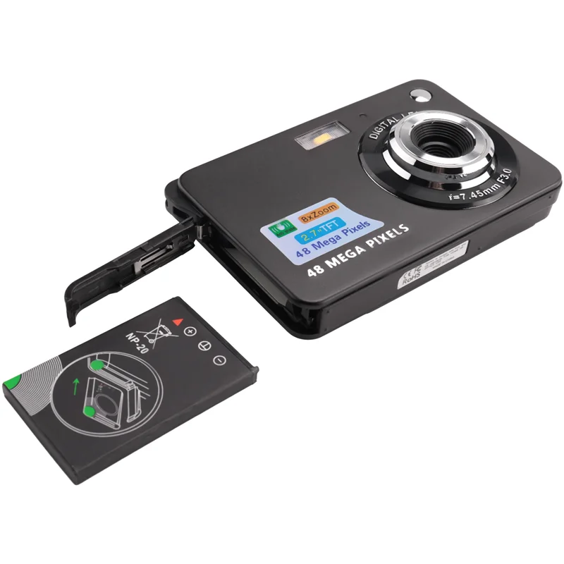 

2025 New-Digital Camera HD Display Video Camera Anti-Shake Camcorder 2.7 Inch Mini Camera