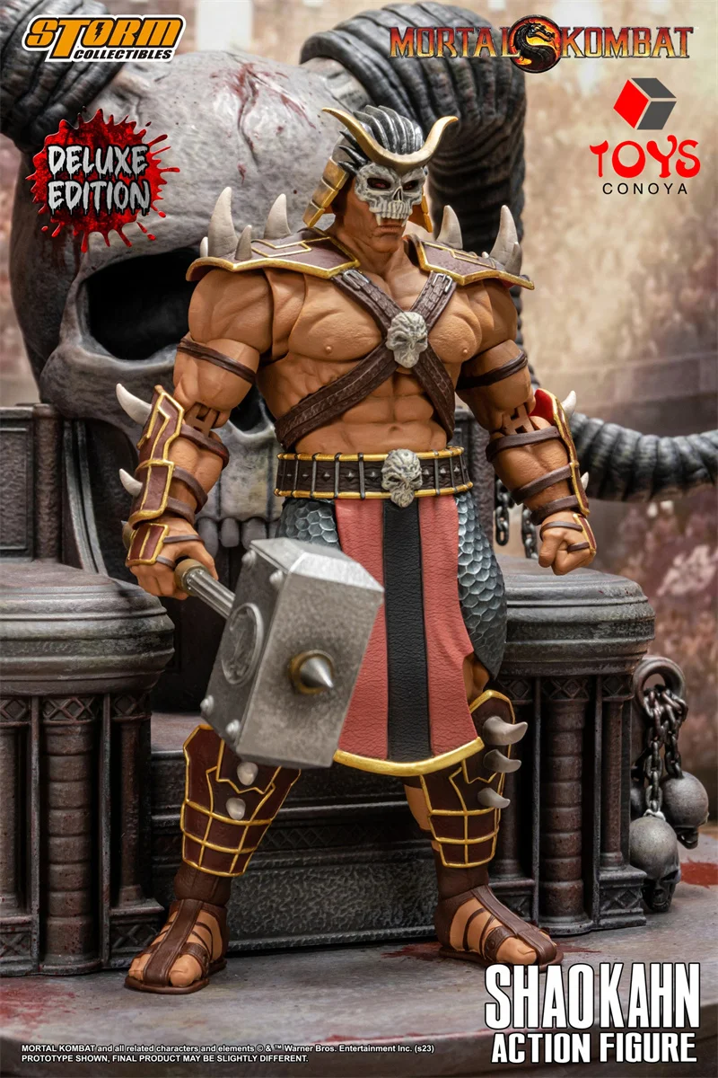 20cm Original Storm Toys 1/12 St Shao Kahn Normal Version Deluxe Edition Action Figure Mortal Kombat Anime Figures Toys Gifts