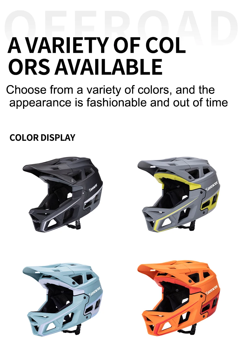 SEEKER Erwachsenen-Mountainbike-Helm Offroad-Vollgesichtshelm Fahrrad Downhill AM DH Offroad-Helm Radsport-Schutzausrüstung – Detail 10