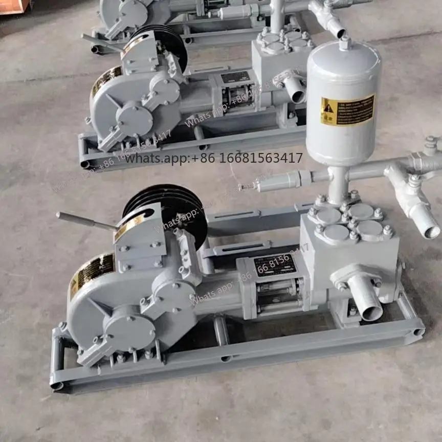 BW160 Mud Pump With Yuchai  Engine Single Piston Water Well Drilling Rig Supporting Facilities Mud Pump