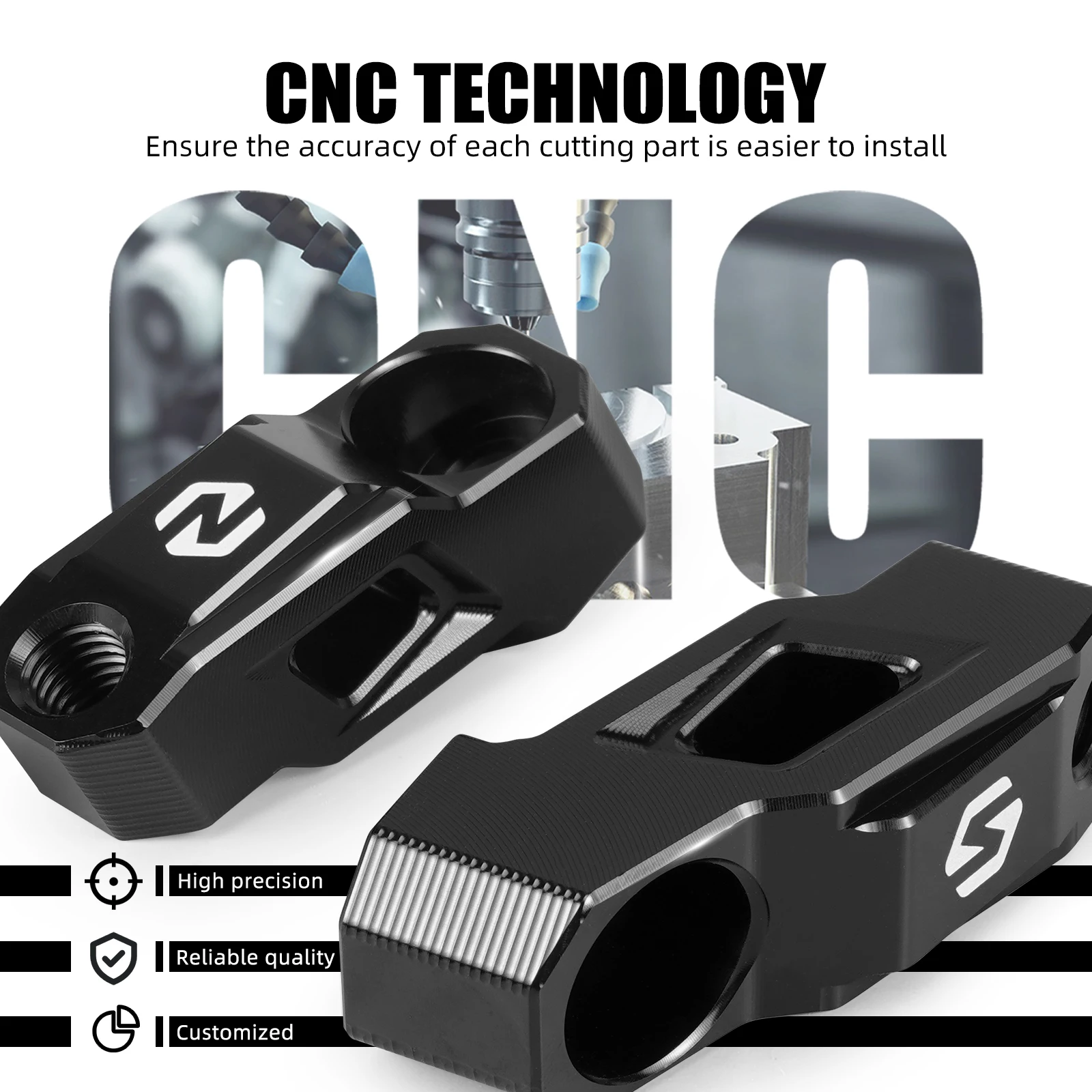 

For BMW R1200GS/R1200GS Adventure 2013-2018 2017 2016 Mirror Extender Riser R1250GS/R1250GS Adventure 2019-2023 2022 2021 2020