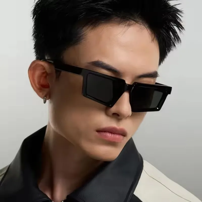 خمر مربع النظارات الشمسية النساء الرجال الرجعية الاتجاه العلامة التجارية نظارات شمسية الصيد القيادة ظلال سيدة رجل UV400 نظارات واقية