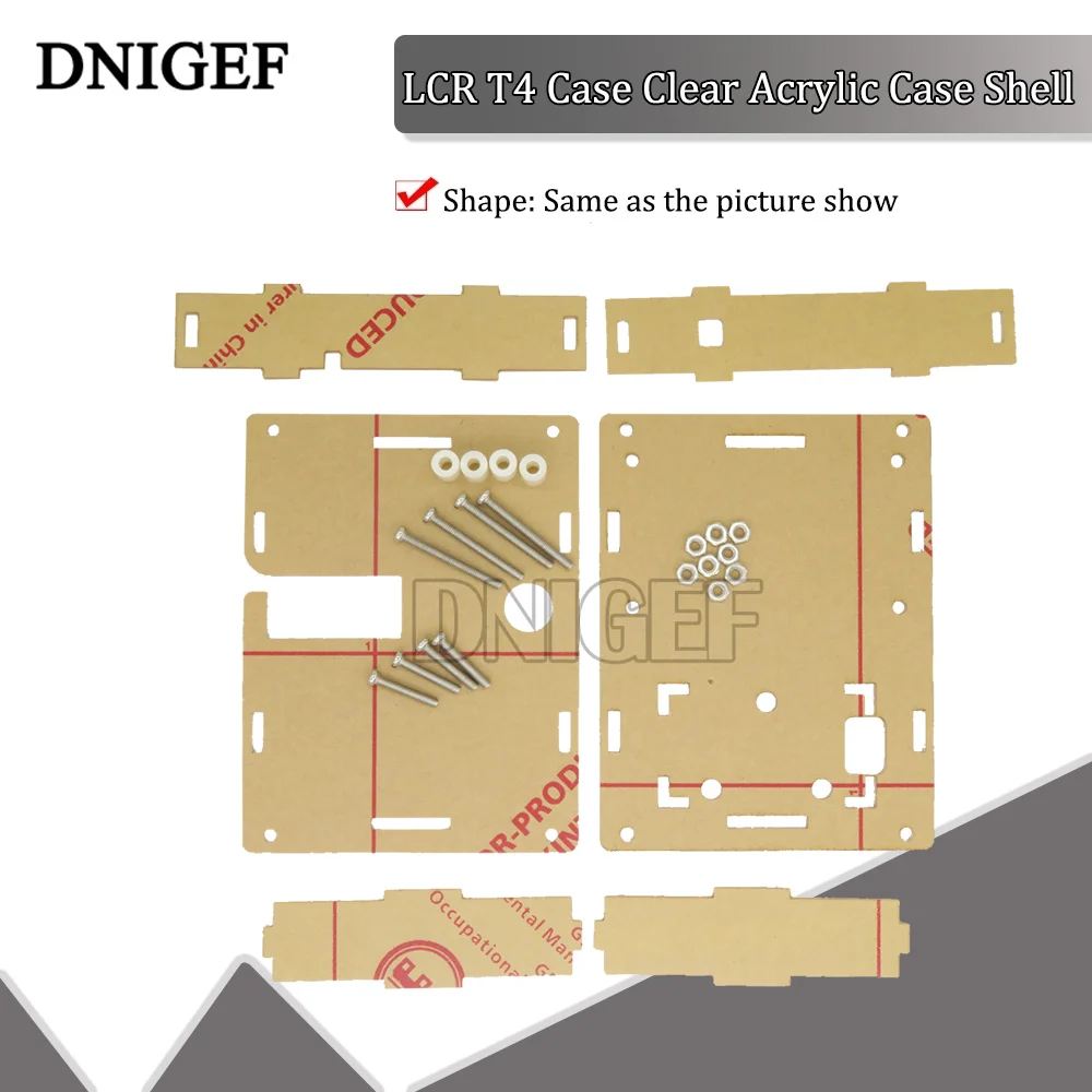 DNIGEF LCR T4 Case Clear Acrylic Case Shell Housing For LCR-T4 M328 Transistor Tester Capacitance Mega328