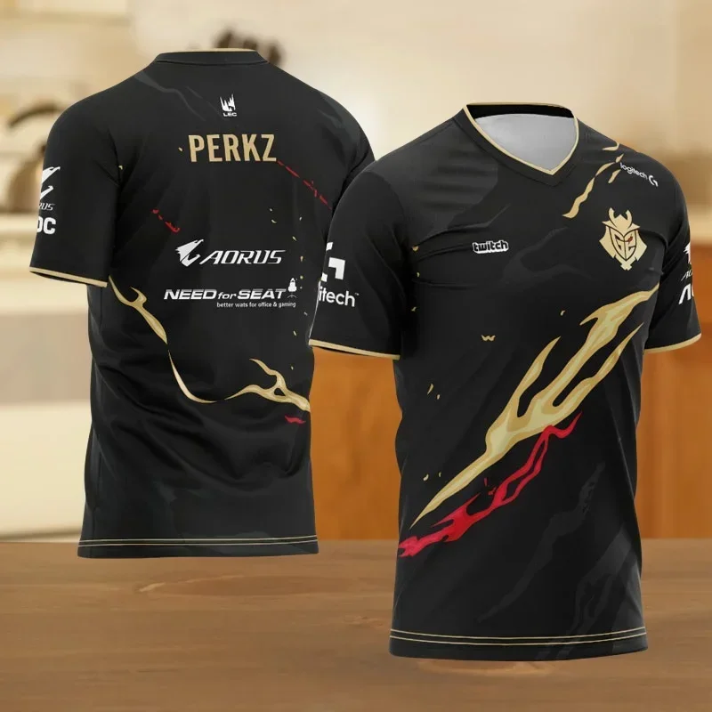 

Новая летняя футболка G2 Esports с 3D-принтом для игр LOL и CSGO, оверсайз, для женщин, мужчин, девочек, мальчиков и детей, с коротким рукавом