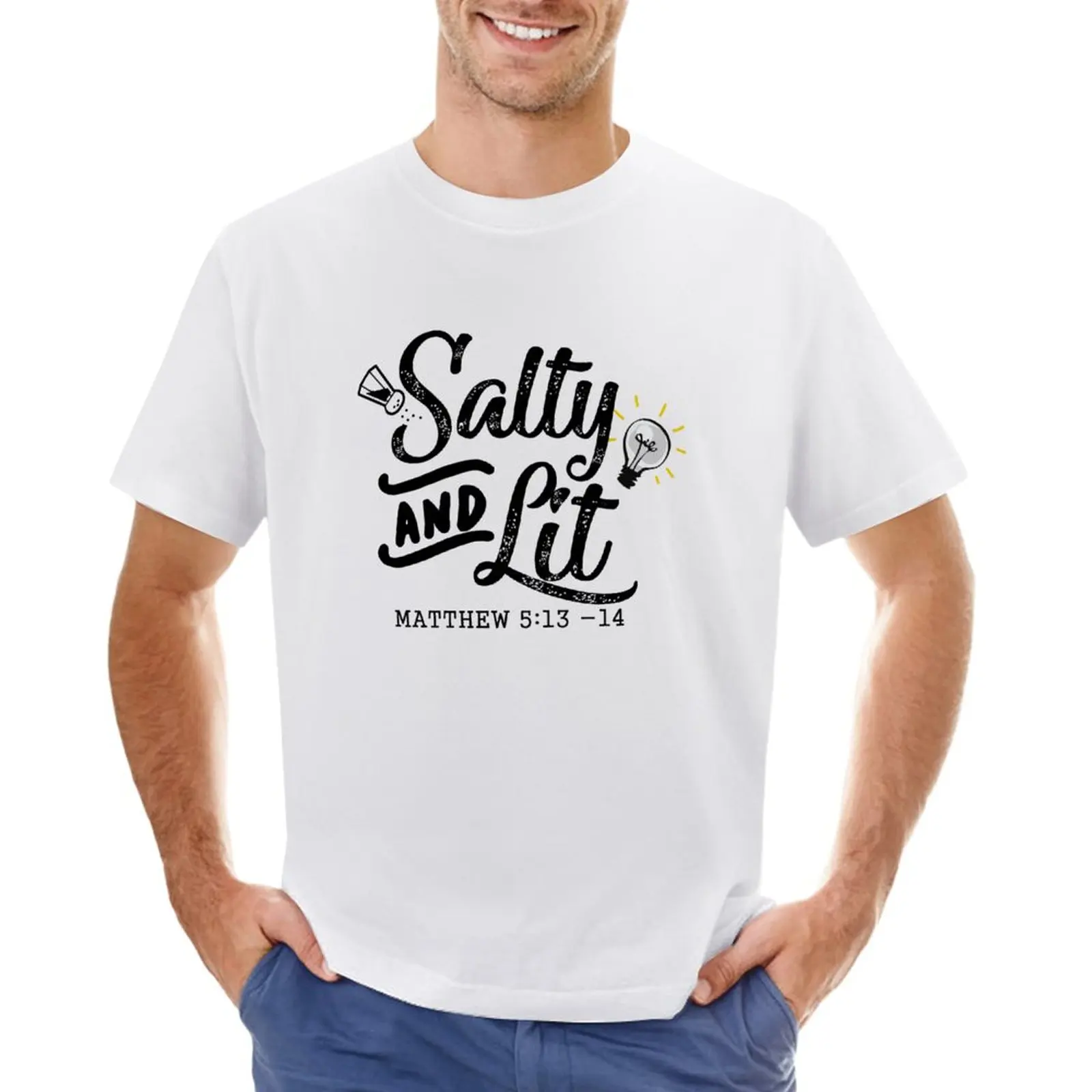 

Salty & Lit Matthew 51314 Christian for Men Women T-Shirt Blouse blanks cute clothes boys whites men clothing