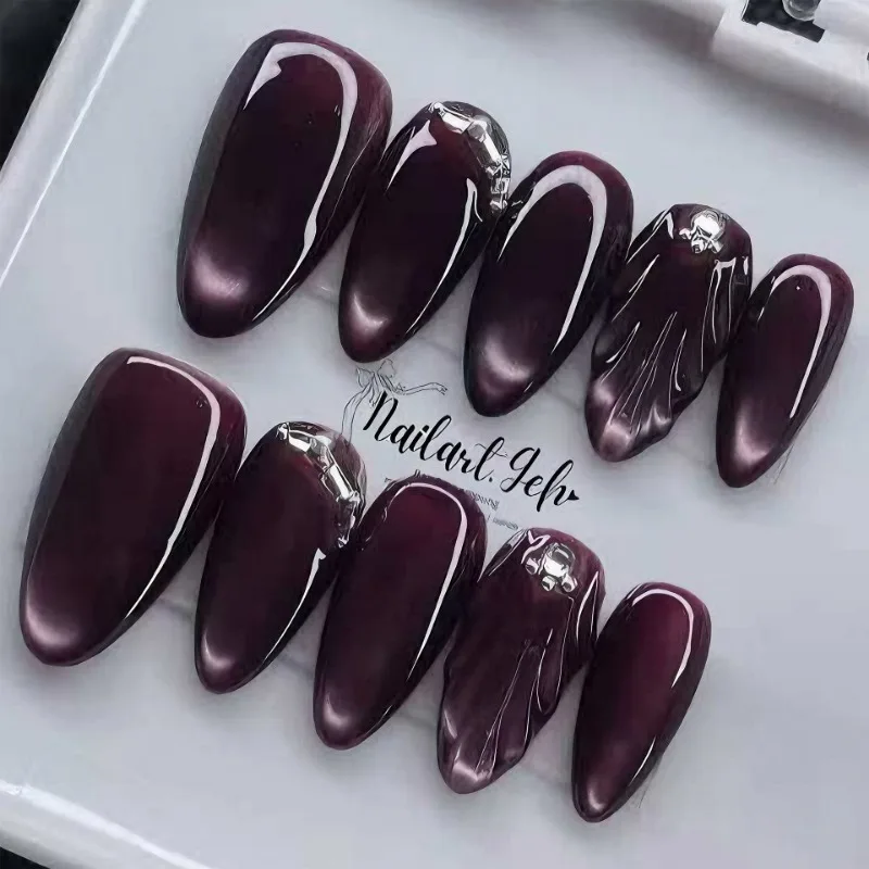 30Pcs Almond False Nail Tips Reusable Press On Nails Artificial Manicure Full Cover Wearable Nail Art Prop For Women Salon Use
