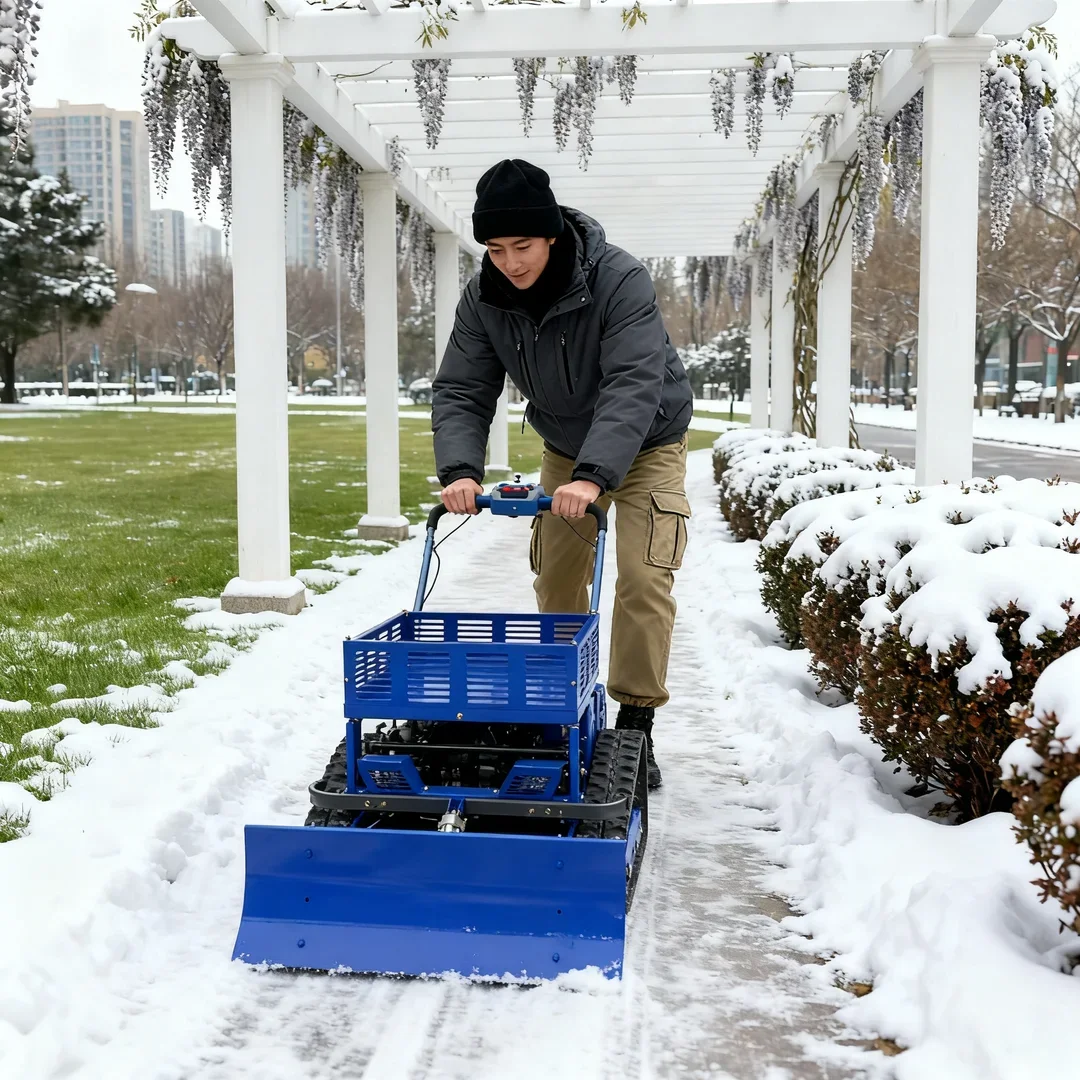 

Индивидуальная многофункциональная газонокосилка промышленного класса — вездеходный робот с дистанционным управлением, совместимый с CE и EPA, со снегоступом