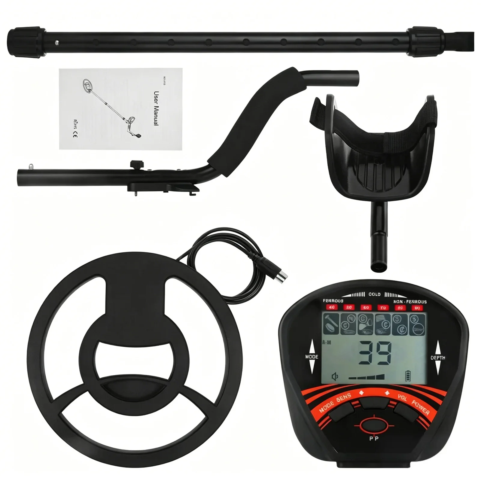 Outdoor Treasure Hunter Metal Detector IP68 Waterproof Gold Finder LCD Display Professional Coin Tool for Beach Search view 2