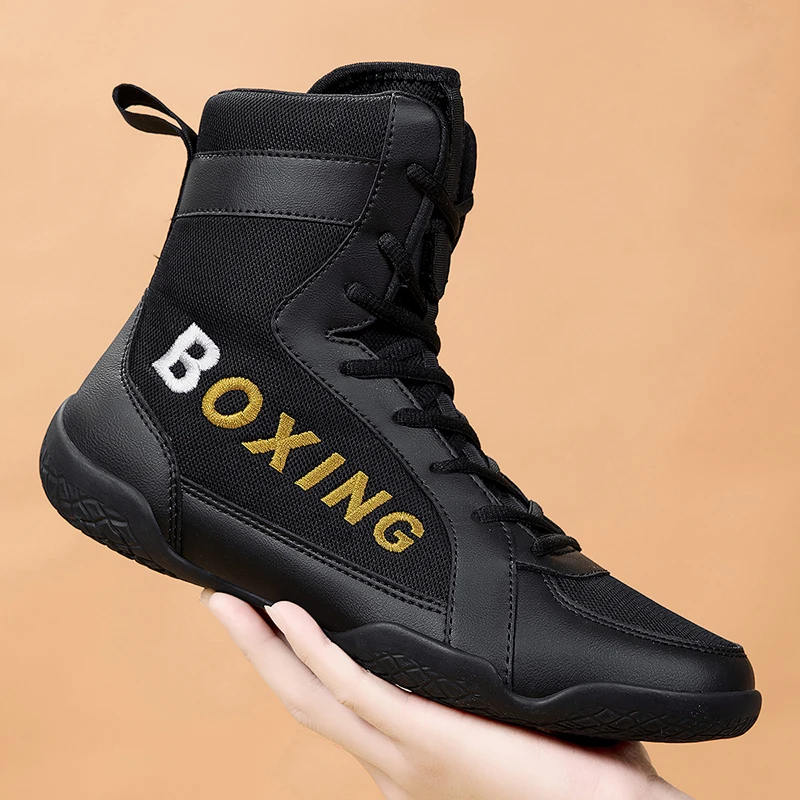 

Боксерские ботинки, мужские профессиональные носимые кроссовки, спортивная тренировочная обувь, нескользящая боксерская обувь для взрослых и фитнеса