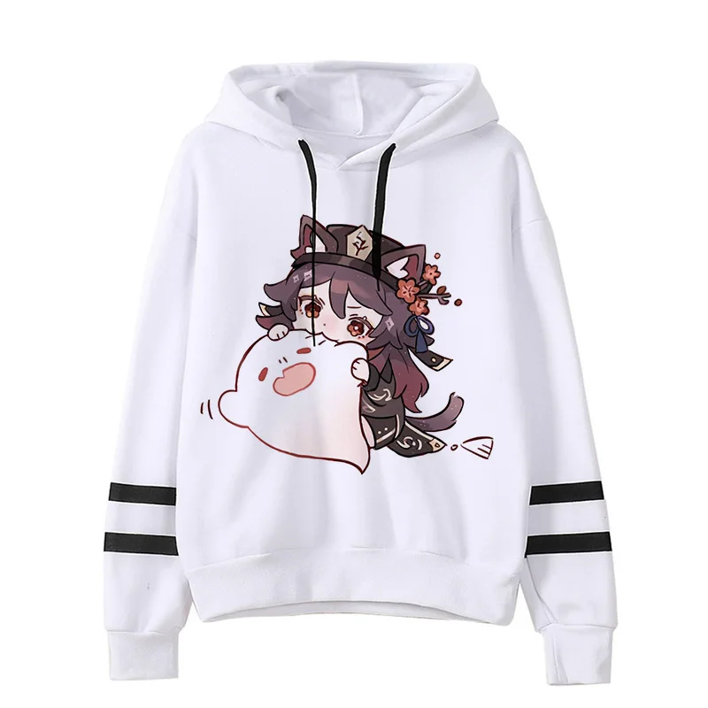 Sweatshirt Xiao Genshin Impact Hoodie Kawaii Cartoon Harajuku Genshin Streetwear Hu Tao Graphic Hoody Unisex Sweatshirts