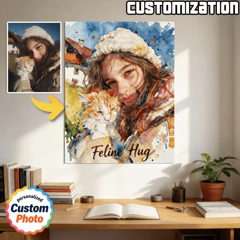 

Настенная живопись на заказ: персонализированная фотопечать в стиле гуашь и акрил, яркие картины на стену, памятные подарки к праздникам