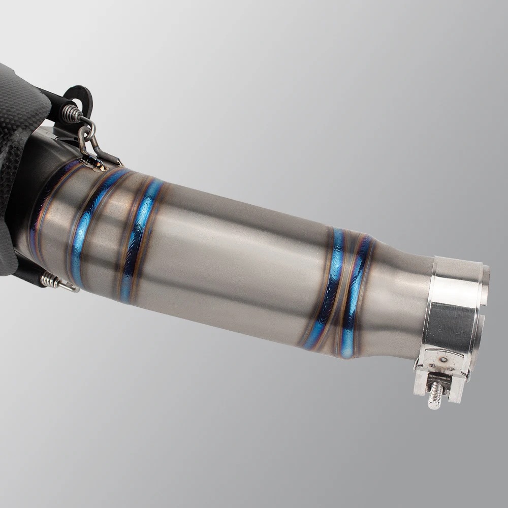 Slip On For Yamaha YZF R6 YZF-R6 2006 - 2023 Years Motorcycle Exhaust System Middle Mid Link Pipe Connect 60mm Muffler Moto Tube