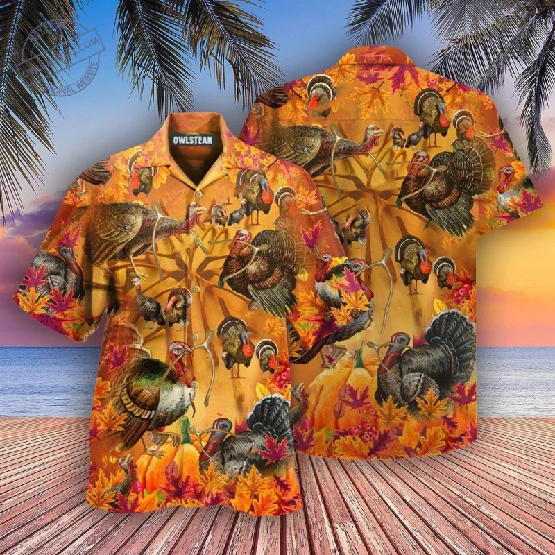 

New 3d Animals Print Hawaiian Shirts For Men Forest Tiger Shirts Fashion Man Clothing Retro Loose Oversized Short Sleeve Camisa