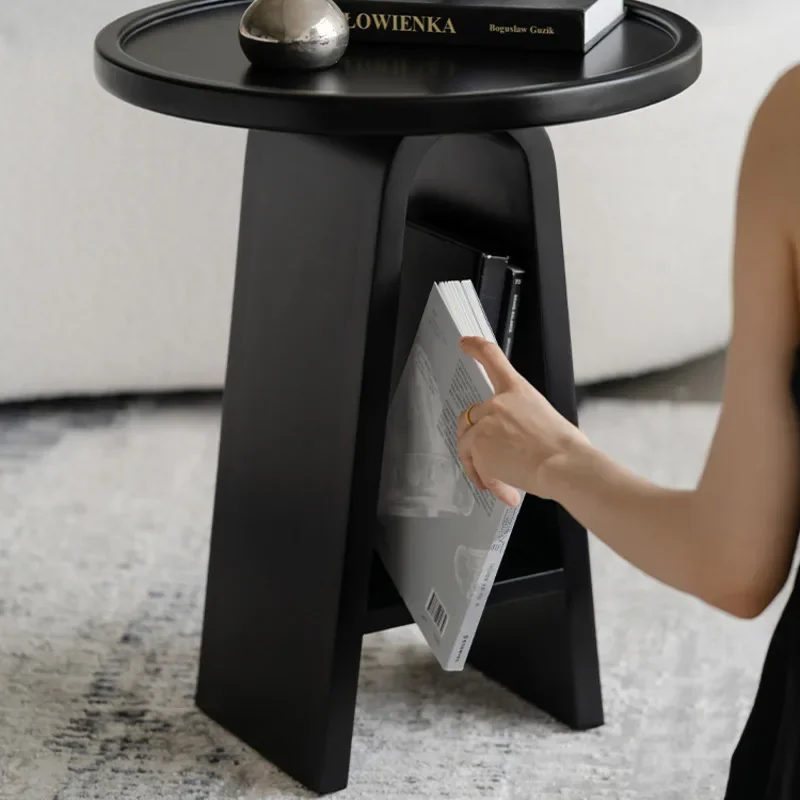 Simple And Modern Living Room Coffee Table Small Family Sofa Table Cream Wind Light Luxury Creative Small Round Table