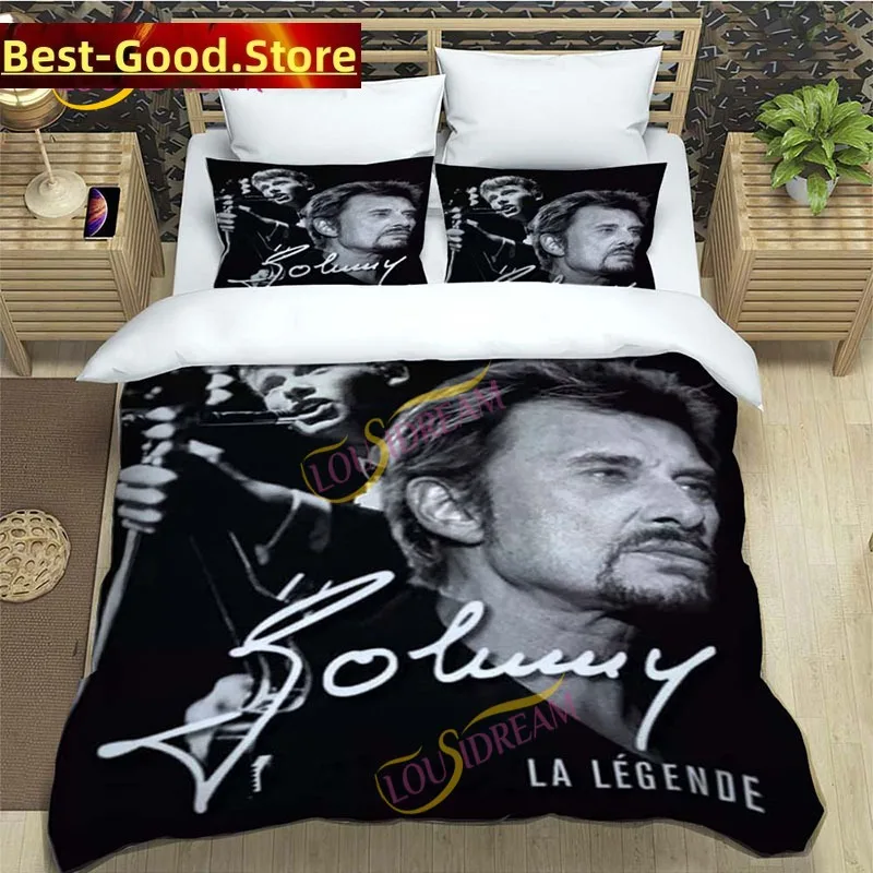 

DIY rocker Johnny Hallyday Bedding Set Down comfy Bed Queen Size Oversized Pillowcase quilt cover