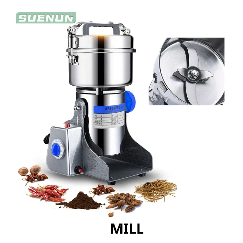 800g flour mill pulverizer superfine pulverizer milled grains coarse cereals traditional Chinese medicine Grinding machine