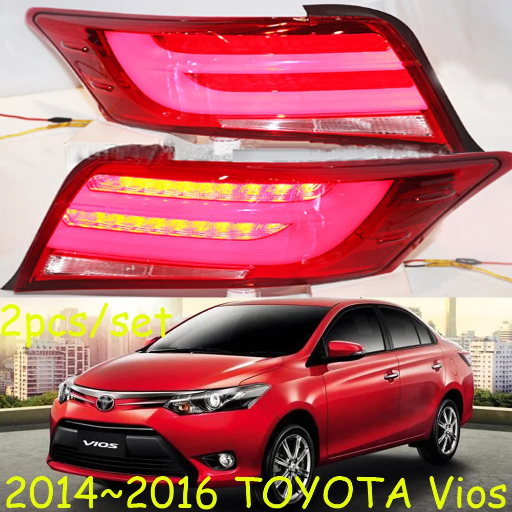 car bumper tail light for Toyota vios taillight 2014~2016y LED car accessories Taillamp for toyota vios rear light fog