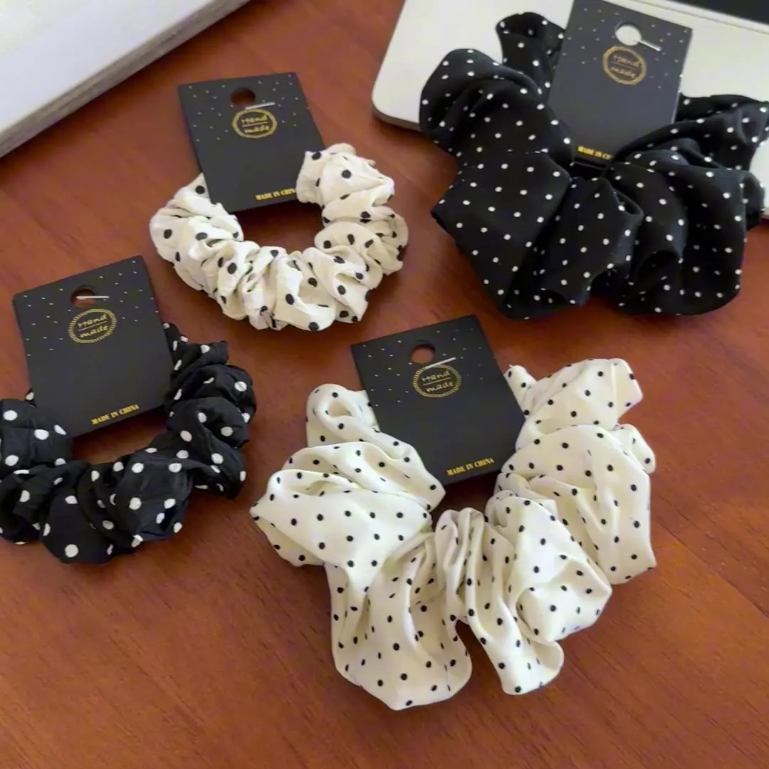 

Satin Silk Hair Scrunchies Black Hair Ties for Girls and Women Scrunchie Solid Color Hair Accessories Scrunch