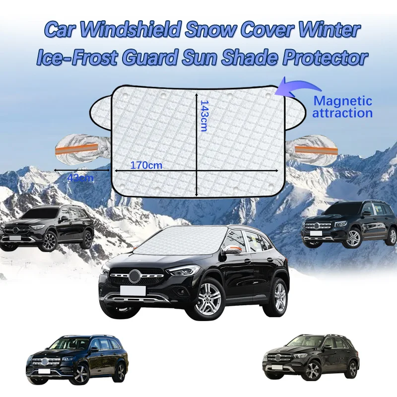 

Car Waterproof Cover Covers Awning Anti-Snow Windshield Proof Protective Cotton Sunshade Anti Ice Frost For Benz GLC GLE GLB GLS