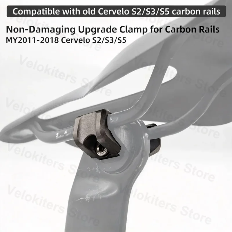 Compatible with MY2011 Cervelo S2 S3 S5 Carbon Rail Clamp Ear Seatpost Carbon Fiber Saddle Clamp Head Auto Accessories