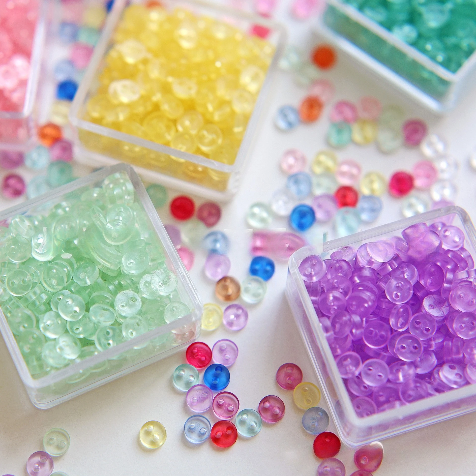 Mini botones de 4mm, 2 agujeros, nariz de cerdo, botón de muñeca transparente de resina para muñecas DIY, ropa, costura, accesorios hechos a mano, álbum de recortes