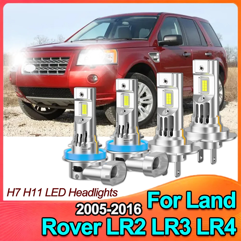 

For Land Rover LR2 LR3 LR4 2005 2006 2007 2008-2016 H7 H11 LED Headlight High Low Beam Bulb Kit 6000K white upgrade 3570 CSP Aut