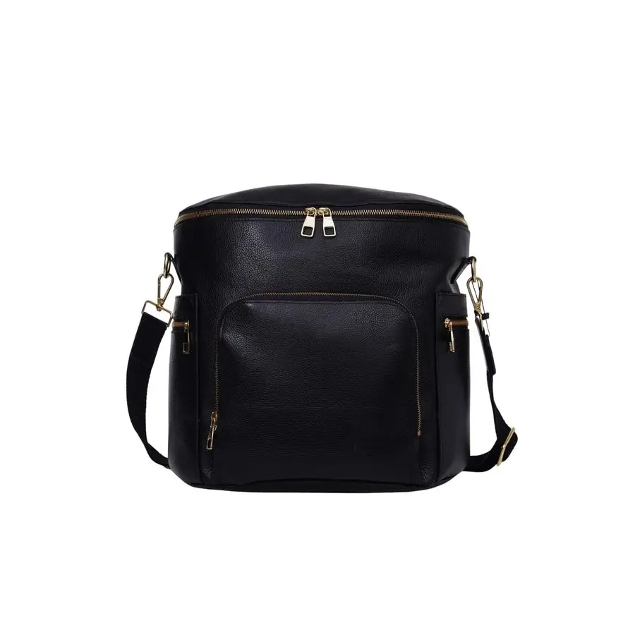 

Premium Genuine Leather Diaper Bag Multifunctional Backpack Crossbody for Woman, Baby, Nurse Bag Large Capacity for Travel, Work