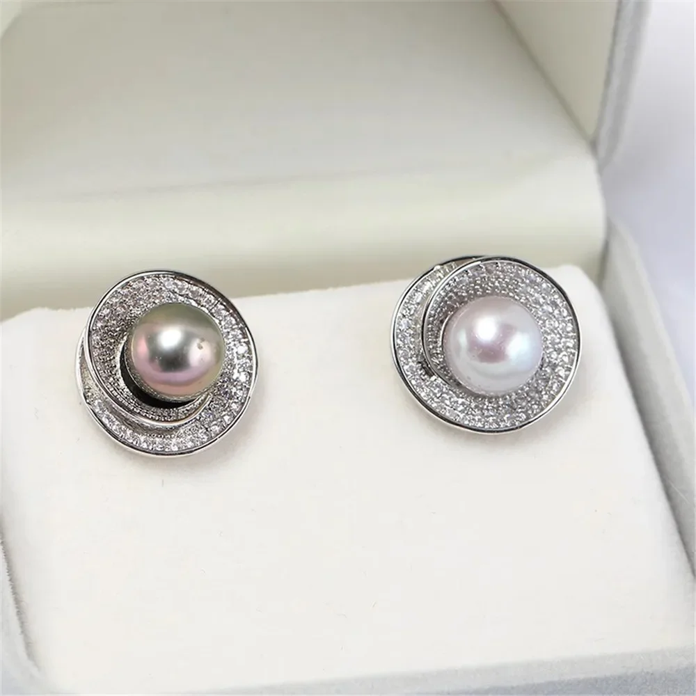 Gold Plated Pearl Earring Settings, DIY Jewelry Making Supplies, Blank Ear Stud Bases for Handmade Accessories, 1pair No Pearl