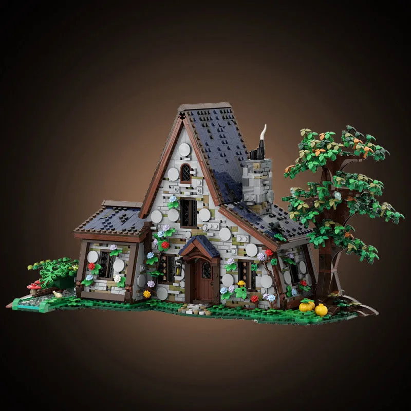 MOC هالوين الرعب العمارة لتقوم بها بنفسك كتل البناء ساحرة منزل اللعب الديكور نموذج الطوب للأطفال هدايا عيد ميلاد #1