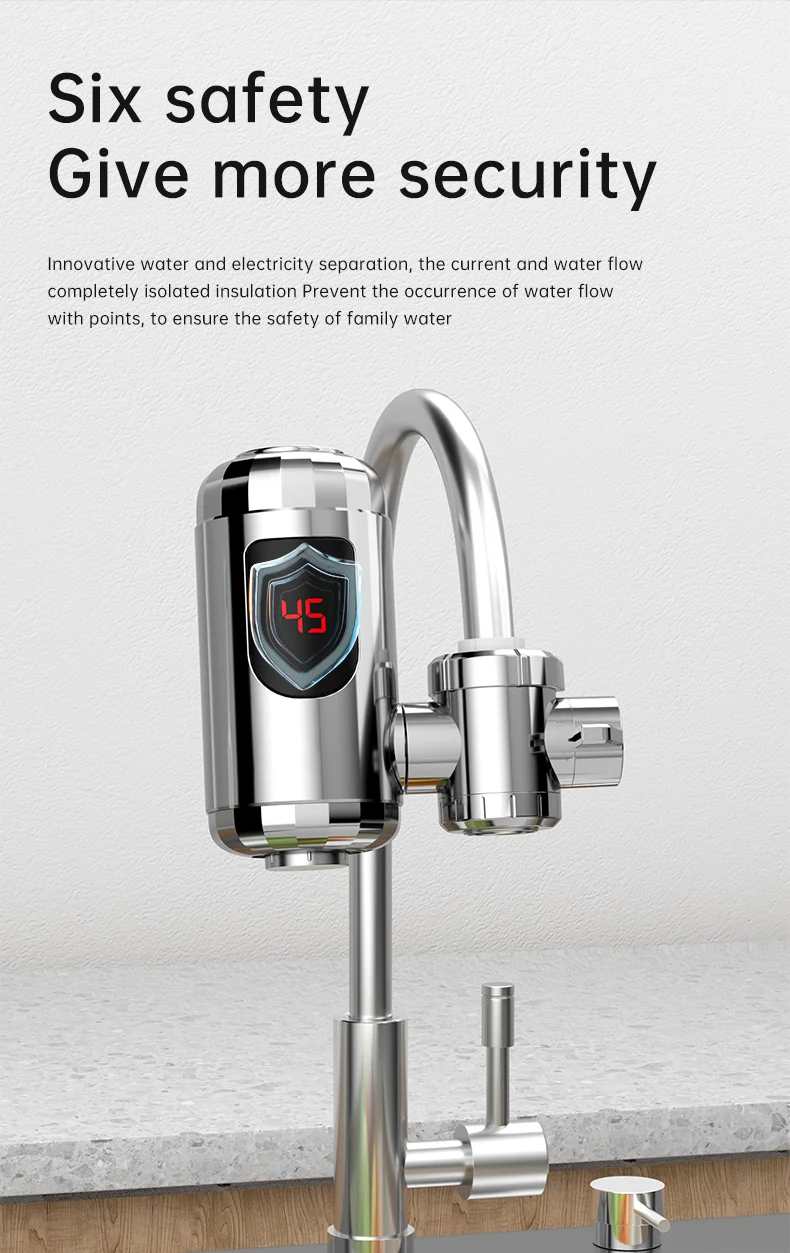 Electric faucet for showering, instant heating natural water, household kitchen electric water heater