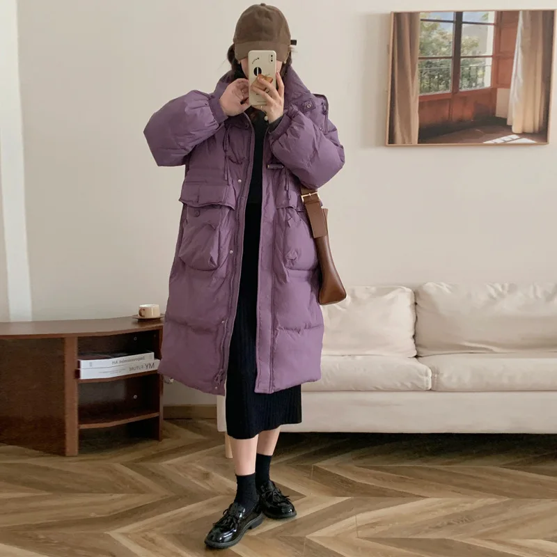 Women's Models Fall Winter Coat Jacket Down Jacket Duck Down Long Models Hooded Thicken Warm Personalized Comfortable Versatile