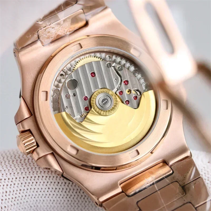 Luxury New Automatic Watch for Men Mechanical Watches 5711 Nautilus Stainless Steel Business Rose Gold Black Blue Luminous